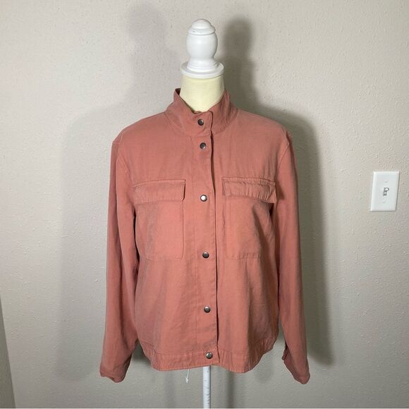 Old Navy Blush Pink Lightweight Button Front Jacket Women's Size Large - Picture 9 of 16